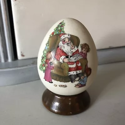 Santa And Children Vintage Egg With Stand • $17.50