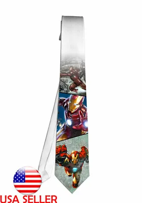 Iron Man Marvel Comic Necktie Neck Tie Anime Manga Men Child Cosplay Gift • $17.60