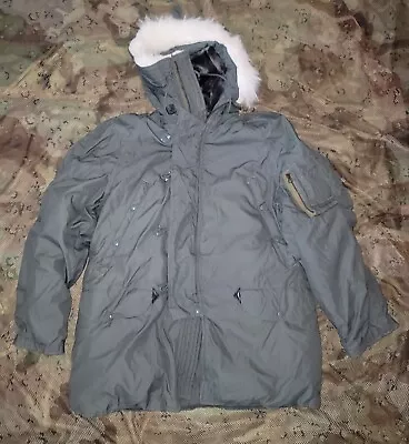 Vintage Authentic USGI Extreme Cold Weather N 3b Parka Jacket W/ Synthetic Hood • $125