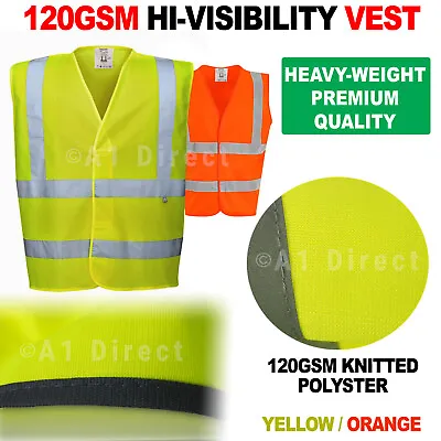 £2.75 • Buy Hi Viz Vest High Vis Safety | YELLOW ORANGE | EN471 Waistcoat Visibility Jacket