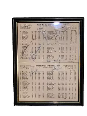 10 Autographs 1969 Miracle New York Ny Mets Official Ws Roster Signed Nolan Ryan • $599