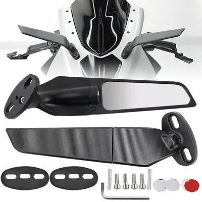 For Kawasaki NINJA ZX10R ZX6R Z636 ZX6RR Wind Swivel Wing Rearview Side Mirror • $22.99