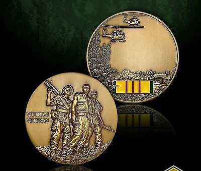 Vietnam War Veteran 1.75  Ribbon Challenge Coin • $39.99