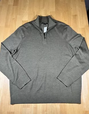 NWT BANANA REPUBLIC Merino Wool Half-zip Sweater Mens Size XL • $39.99