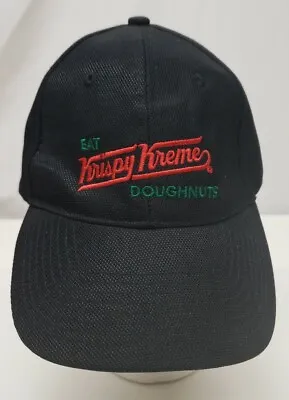 EAT KRISPY KREME DOUGHNUTS Black Baseball Cap Hat Adjustable One Size OOBE Rare! • $22.99