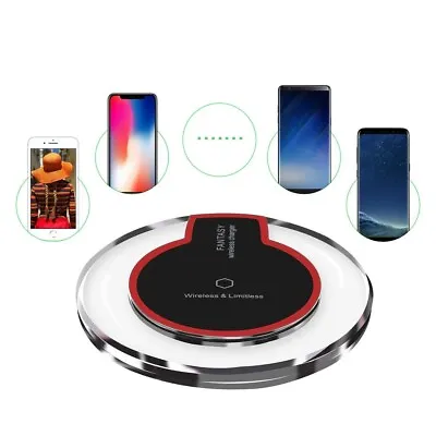 Slim Qi Wireless Charger Charging Pad For IPhone And Samsung + 3ft Cable • $4.99