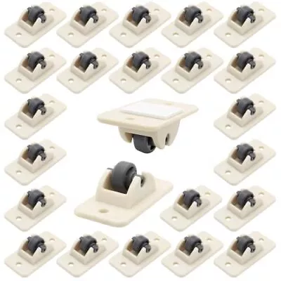 24 Pcs Mini Self Adhesive Caster Wheels Non Swivel Caster Self Fixed Wheels Past • $8.85