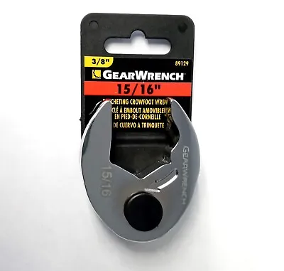 GEARWRENCH 89129 3/8  Drive 15/16   Ratcheting Crowfoot SAE Wrench • $6.50