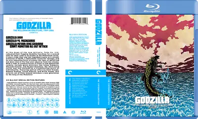 Godzilla Millennium-Era Collection Custom Blu-ray Covers W/ EMPTY Cases No Discs • $28