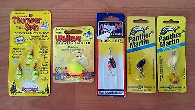 [Lot Of 5] Panther Martin Mepps Northland Walleye Crawler Spinners Fishing Lures • $9.99