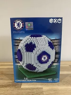 Official Chelsea FC 687 Pcs Football Gift Construction Ball 3D Brick Blocks NEW • £16.99