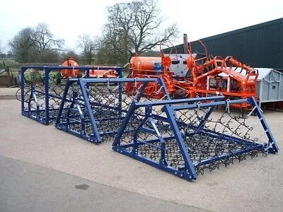 14 + 16 Foot Beco Mounted Chain Harrows For Tractor Manual Or Hydraulic Folding • £1395