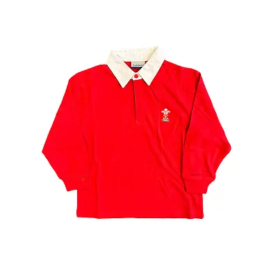 Wales Rugby Kid's Jersey Reebok Long Sleeve Plain Retro Shirt Top - New • £9.99
