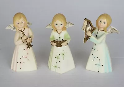 SET 3 Art Plastics Vintage Angel Figurines Made In British Hong Kong • $15