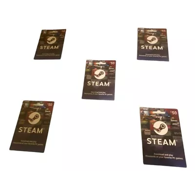 $50 Steam Value Gift Cards (1) Total 50$$$ USD • $119.19