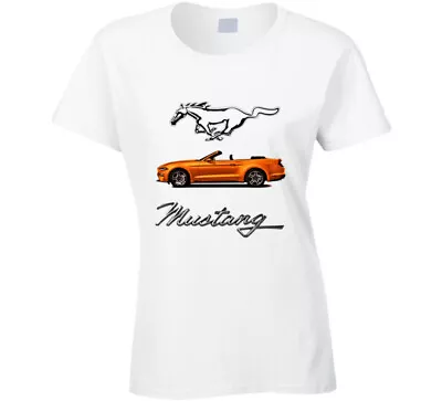 2018 Mustang Gt Convertible Premium Gift Ponycar Ladies T Shirt • $24.99