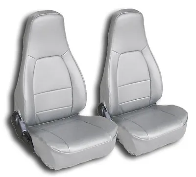 Iggee S.leather Custom Fit 2 Front Seat Covers For Mazda Miata 1990 -1997 Grey • $159