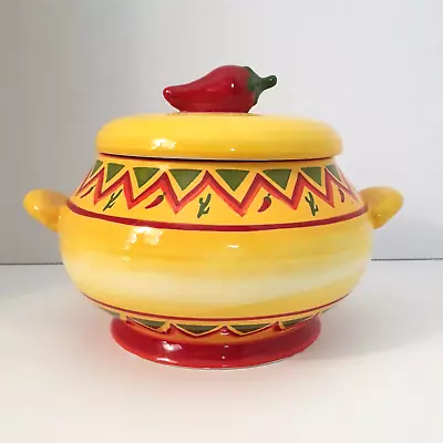 ONEIDA La Fiesta Southwestern Chili Pepper Serving Dish Soup Tureen Cookie Jar • $20