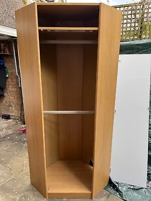 Ikea Pax Corner Wardrobe Combination (2 Wardrobes) - Light Oak Finish • £18