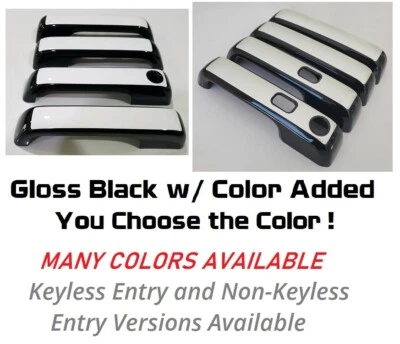 $105 • Buy Custom Black And Color Door Handle Overlays 2015 - 2020 Ford F-150 YOU PICK CLR 