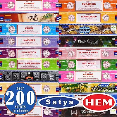 AU Incense Sticks HEM Hexagon / SATYA Nag Champa Scents Meditation Aroma Fragran • $2.35