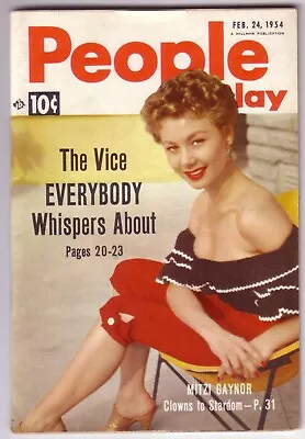 People Today Magazine 4x6 Digest - Mitzi Gaynor Cover - February 24 1954 • $18.95