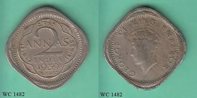 British India 2 Annas 1939 (George VI) Coin • $5.85