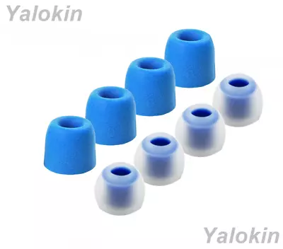 $37.70 • Buy 8 Large (BLMF-CLBL) Memory Foam & Silicone Tips For Jaybird Bluebuds X And X2