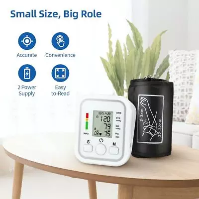Digital Blood Pressure Monitor LCD Display & Voice Upper Arm Cuff BP Machine UK • £10.49