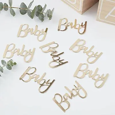 £5.54 • Buy Gold Oh Baby! Shower Table Confetti  | Gender Reveal Neutral Party Unisex14g