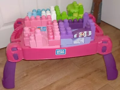 Mega Bloks Build & Learn Table With Bloks - Pink/Purple • £10