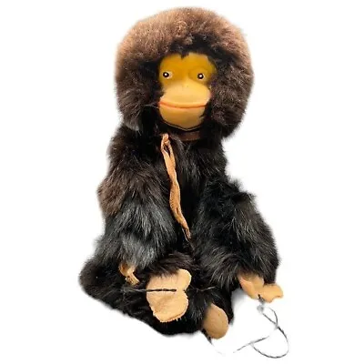 Monkey Marionette Puppet Brown Fur Vintage Toy Gorilla With Strings Japan 8 READ • $14.38
