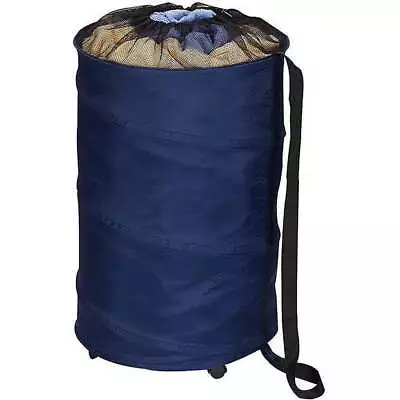Rolling Pop-Up Laundry Hamper Blue Laundry Supplies & Cleaning Carts & Hampers • $27.54
