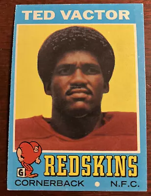 $3.15 • Buy Ted Vactor 1971 Topps Football Rookie Card RC #159 Washington Redskins Read!
