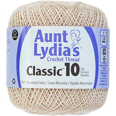 Aunt Lydia's Classic Crochet Thread Size 10-Natural 154-226 • £11.27