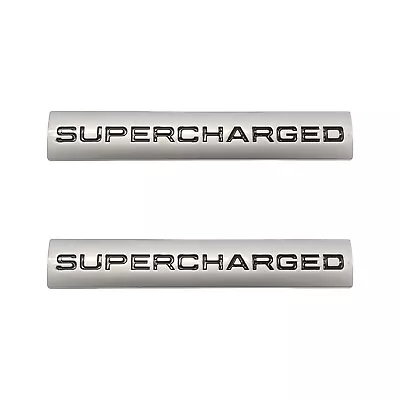 2PCS SUPERCHARGED Rear Trunk Badges Raised Emblems For Range Rover Chrome Black • $8.99