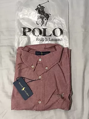 Polo Ralph Lauren Men’s Rose Slim Fit Long Sleeve Shirt Size Large • £0.99