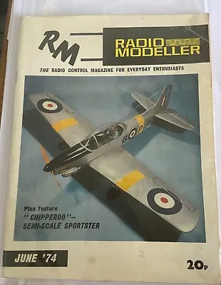 Vintage Rm/radio Modeller June 1974  Chipproo  Model Aircraft Magazine • £1.99