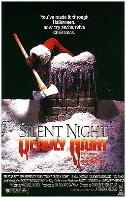 $11.88 • Buy SILENT NIGHT DEADLY NIGHT Movie Poster Christmas Horror Slasher