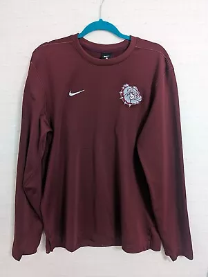 Nike Mens Mississippi State Bulldogs Shirt Long Sleeves Maroon Thermal M • $29.93