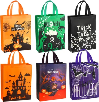 £9.05 • Buy Cobee Halloween Tote Treat Bags, Trick Or Bags With Handles Non-Woven... 