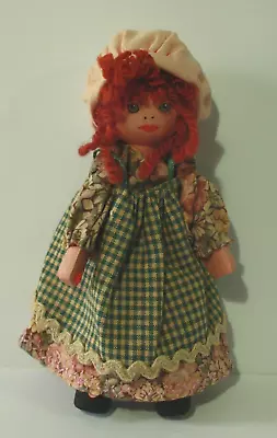 Vintage Handmade Folk Art Doll Peg Dolly Dressed Holly Hobby Style/Prairie Girl • £3