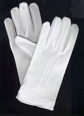 White Tuxedo Gloves Parade Dress Uniform Color Guard Stretchable Band Formal • $7.55