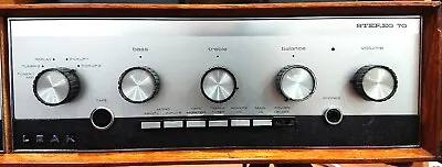 LEAK 70 Vintage Stereo Hi-Fi Separate Amplifier Made In England • £299.99
