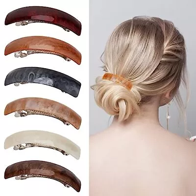 6 Pcs Acrylic Large French Hair Barrettes Clips For Women Thick Hair Long Hair • $13.12