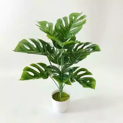 Large Artificial Plants Home Office Indoor Garden Faux Tree Plant Pot Plastic • £3.72