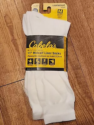 Cabela’s Lightweight 11” Midcalf Liner Socks Medium (Men’s 6-9 Women’s 7-10) • $5.99