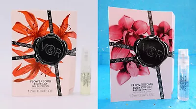 2x Viktor & Rolf Flowerbomb TIGER LILY & RUBY ORCHID EDP Perfume Sample .04 Oz • $12.98