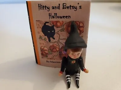 Miniature Readable Book Betsy & Hitty's Halloween & Mini 1  Witch For Hitty Doll • $20