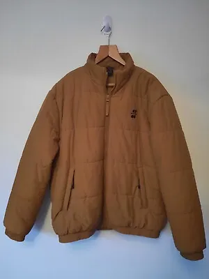 Urban Outfitters Iets Frans Unisex Tan Puffer Coat - Size Large • £40